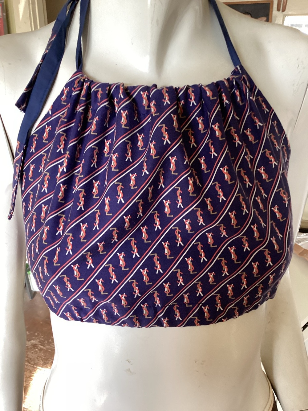Up cycled halter made from vintage material